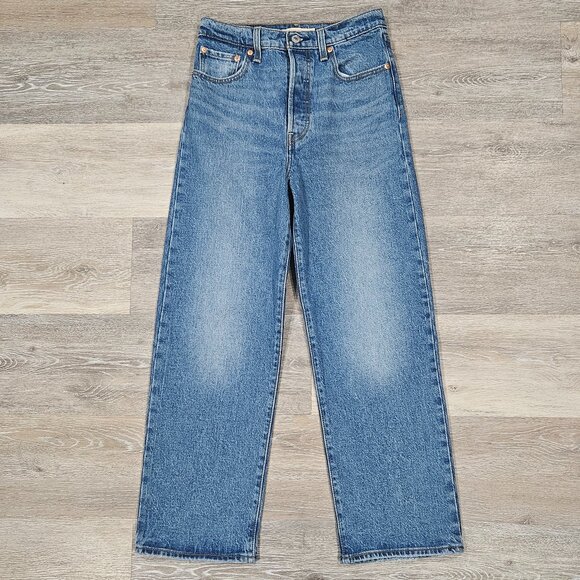 Levi’s Premium Ribcage Straight Ankle Jeans Women’s Size 26 High Rise Button Fly - Picture 1 of 11